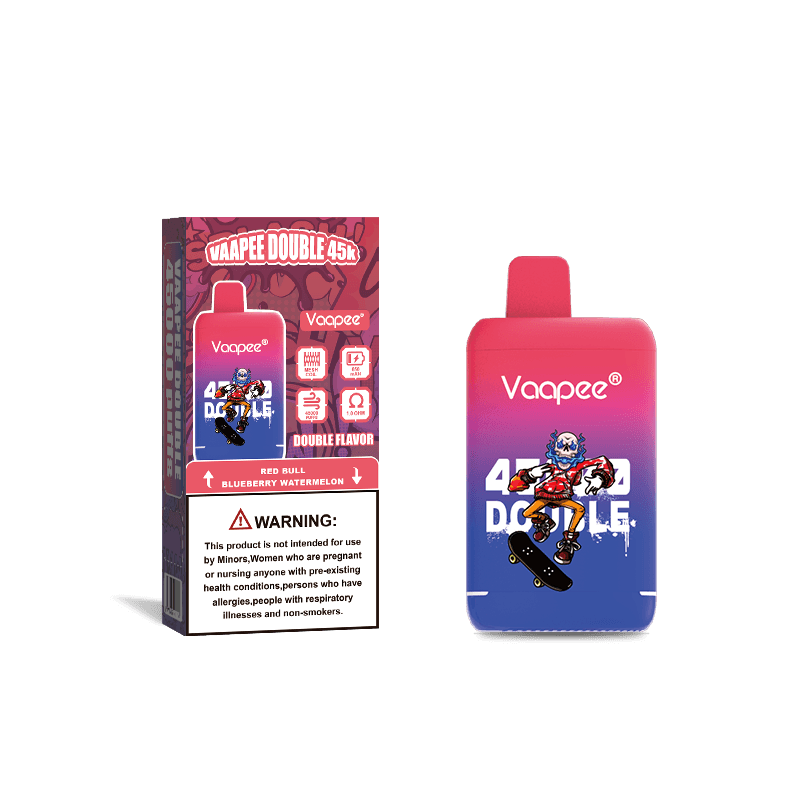 Cigarettes électroniques jetables à petit prix, lot de 10, 45 000 bouffées, 2 saveurs en 1.