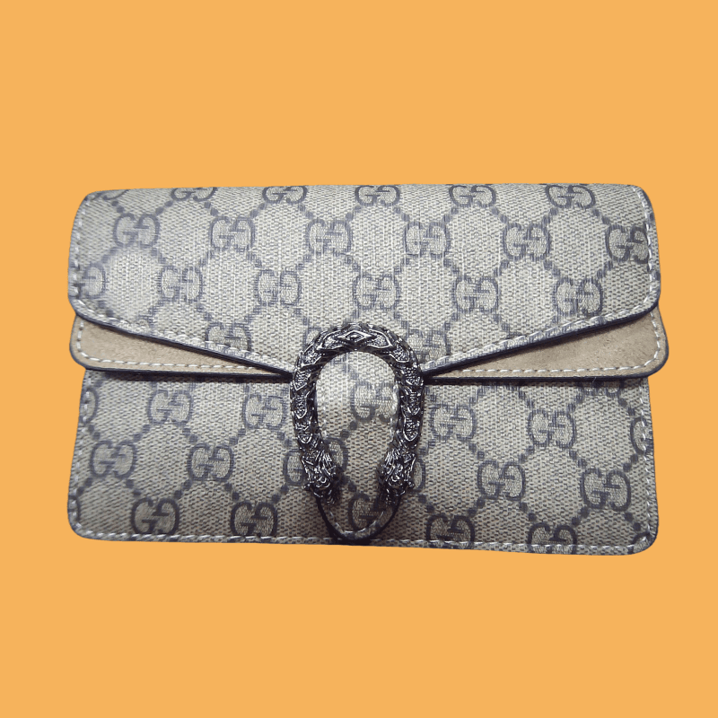 Classic Selected Sac à bandoulière GG Super Mini imprimé vintage pour femme avec chaîne inclinée et croix vin Dieu