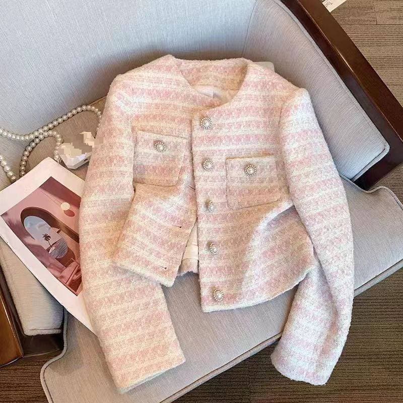 Women's Clothing short jacket heavy duty high lady temperament long sleeved top