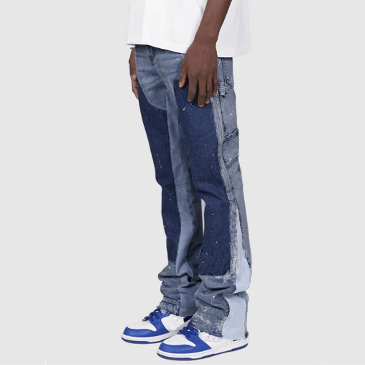 Men's Solid Color Ripped Casual Jeans