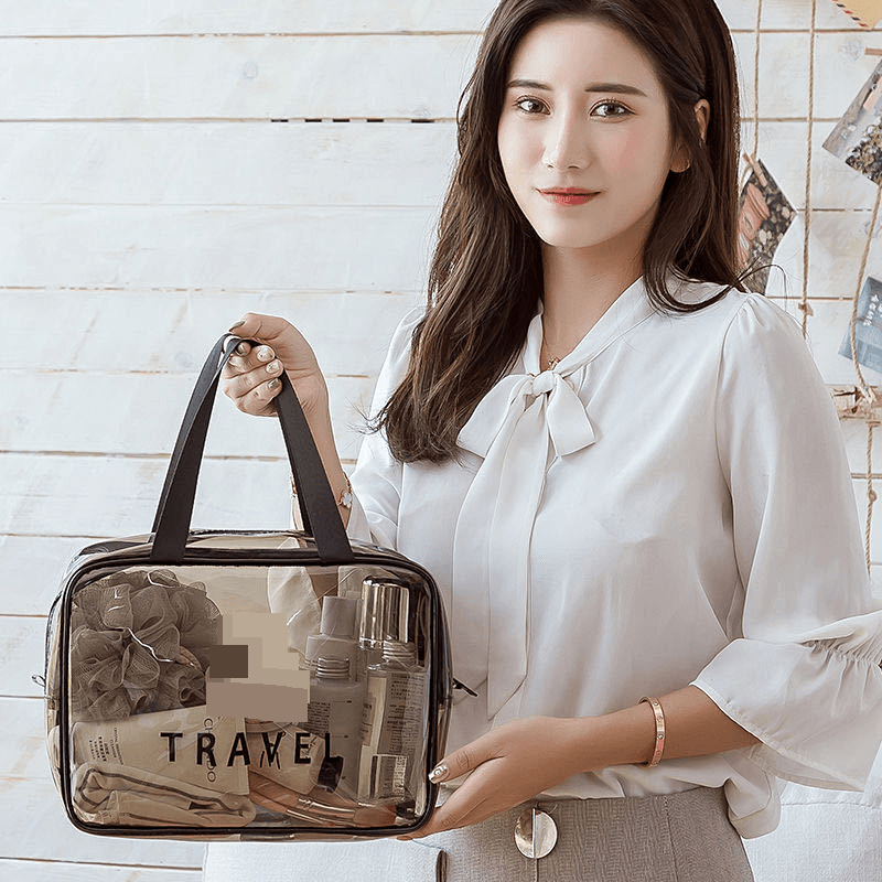 Women's Bags Travel PVC Transparent Toiletry Bag For Girls Portable Toiletries Cosmetics Storage Bag Simple Cosmetic Bag Large