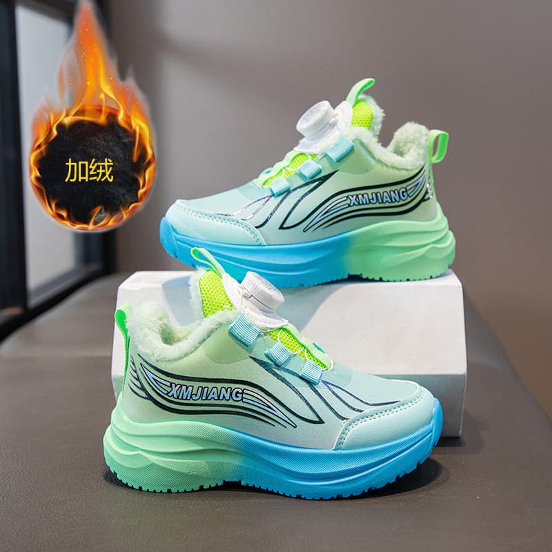 Baskets de basketball pour garçons, collection printemps 2025, pour élèves du primaire, boucle rotative, maille, style décontracté, idéales pou