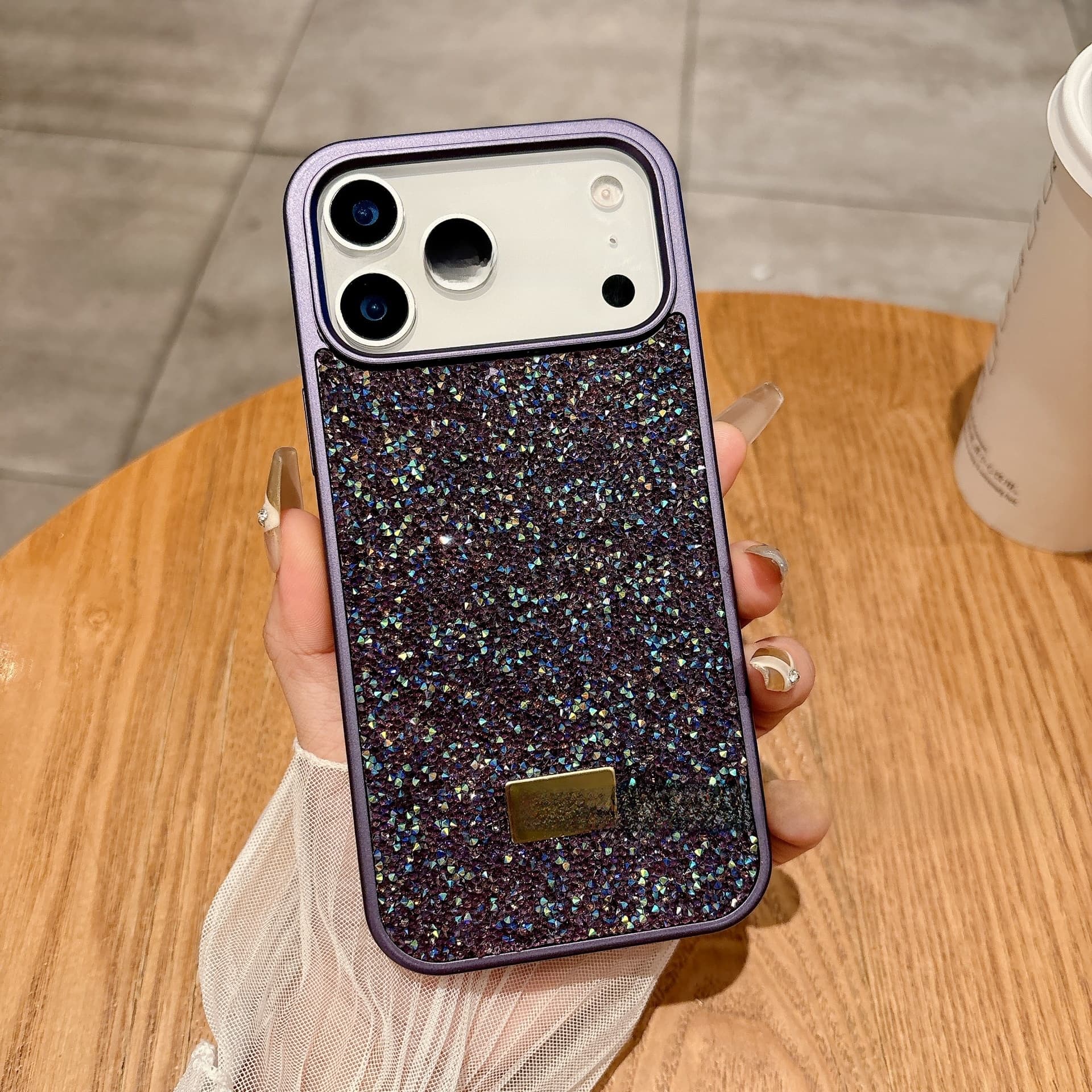 Étui de protection de luxe orné de strass pour iPhone Pro Max, best-seller international haut de gamme Apple, étui pliable de luxe pour téléphon