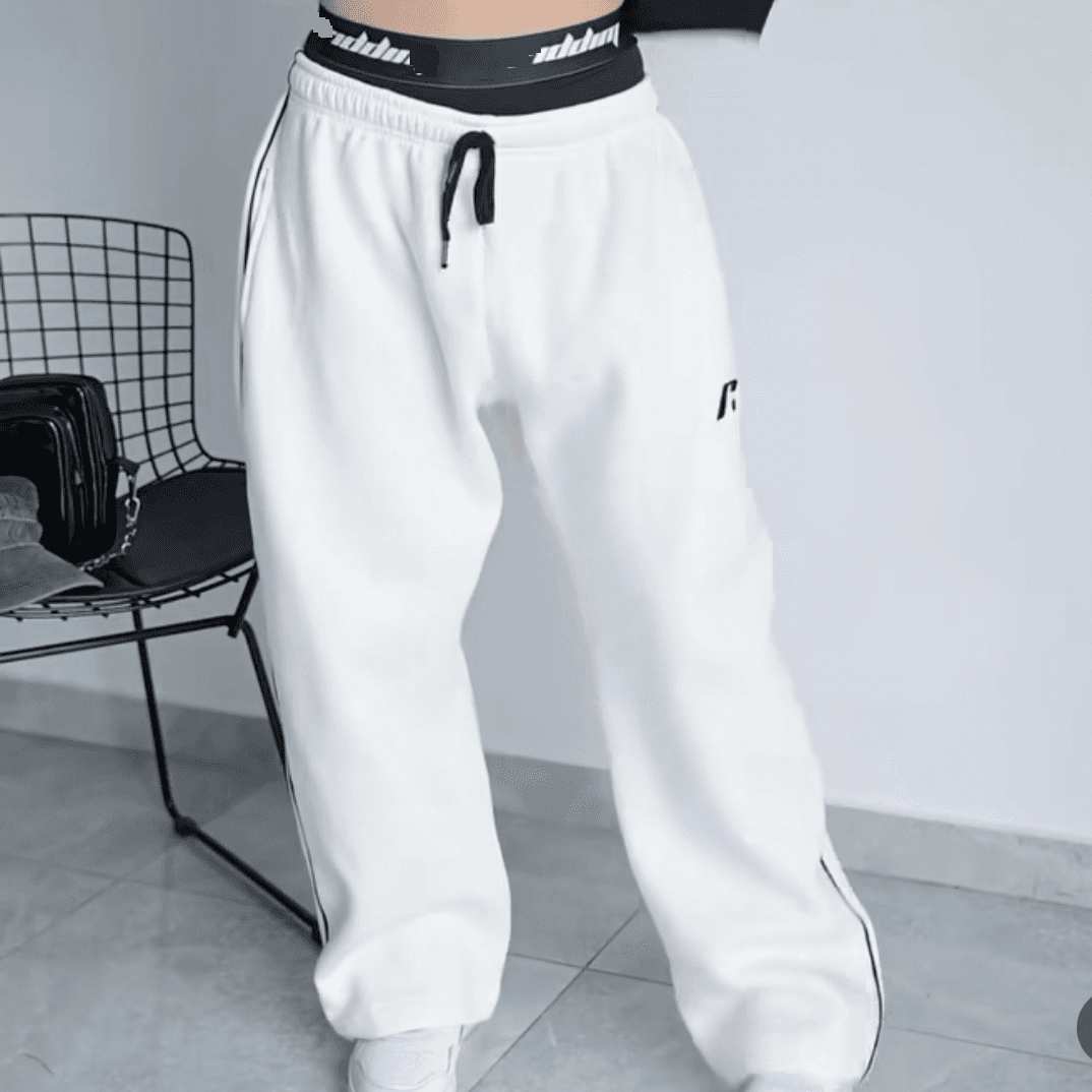 Women's Clothing Retro Casual Simple Loose Casual Pants Women's Fashion Version Straight Versatile Sports Sweatpants
