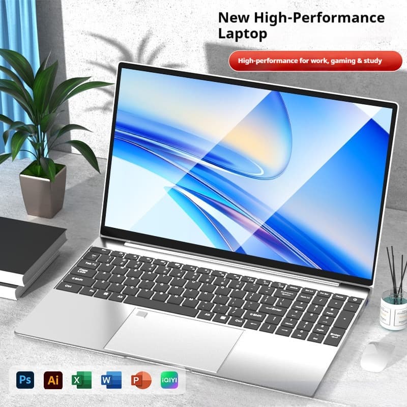 15.6" IPS Laptop With Intel N5095 Processor – Slim & Lightweight Computer For Students, Office Work & Online Learning