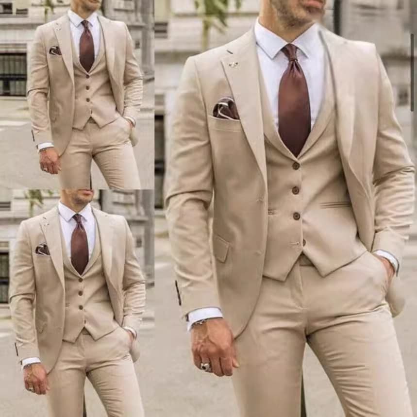 Men's Clothing Groom Best Man Suit Business Suit Three Piece Wedding Banquet Suit Men