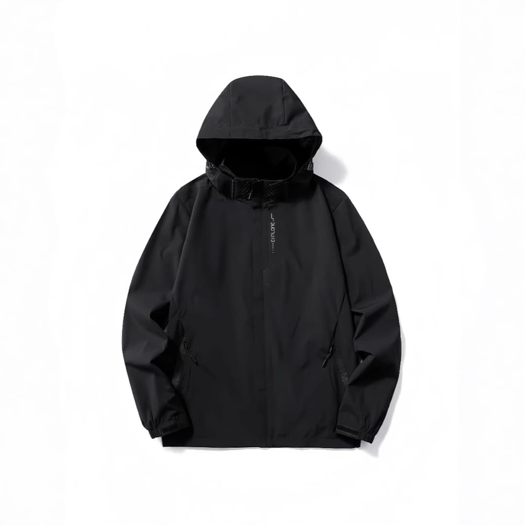 Men's Clothing Waterproof Windbreaker Jacket Outdoor Raincoat Hooded Hiking Coat With Multiple Pockets For Camping Travel Running