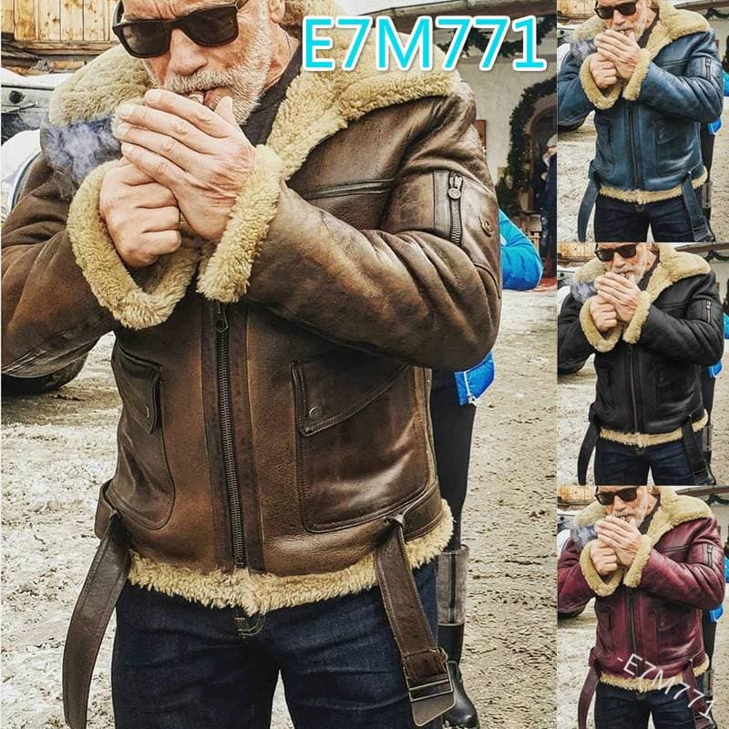 Men's Clothing Thick Fur Leather Jacket Winter New Fur Integrated Men's Jacket Coat