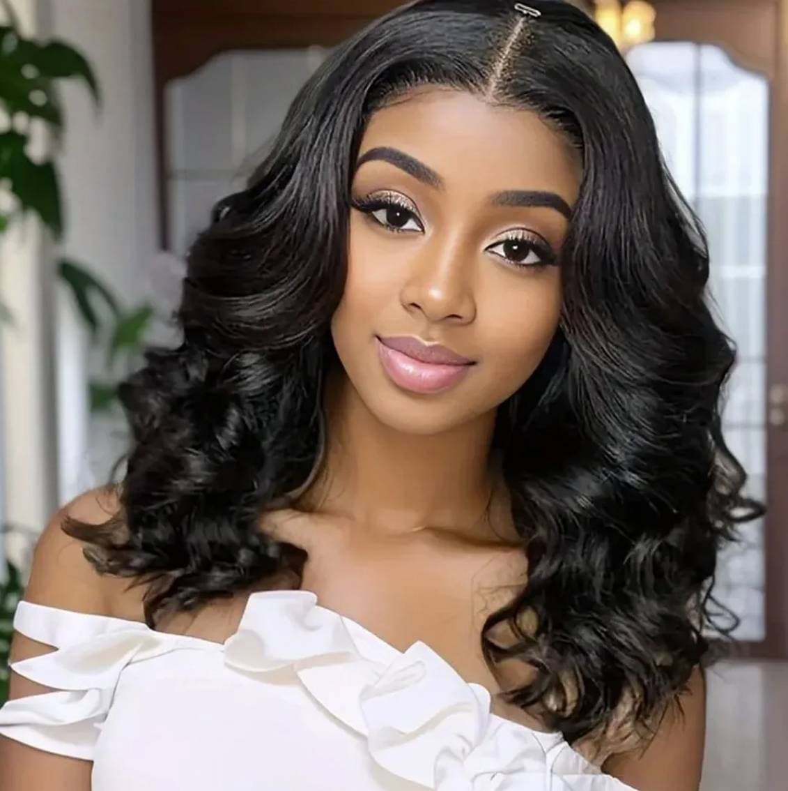Body Wave Human Hair Wigs 4x4 Lace Closure Wig Brazilian Remy Glueless Wavy Human Hair Wigs For Women Pre Plucked Natural Color