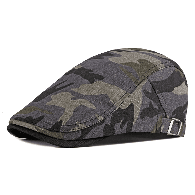 Unisex Men's camouflage beret Thin cotton breathable cap women's outdoor forward hat