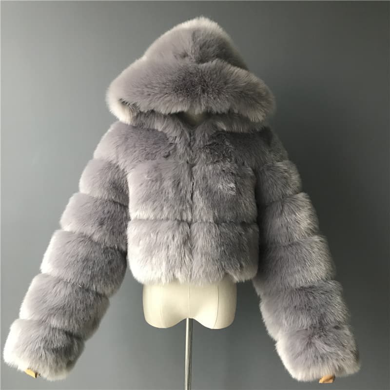 Women's Winter Thickened Artificial Fur Coat Short Jacket Fashion Large Size