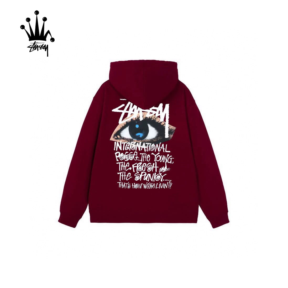 STUSSY Stussy Ocular Hoodie Eye Letter Graffiti Pattern Hoodie Unisex