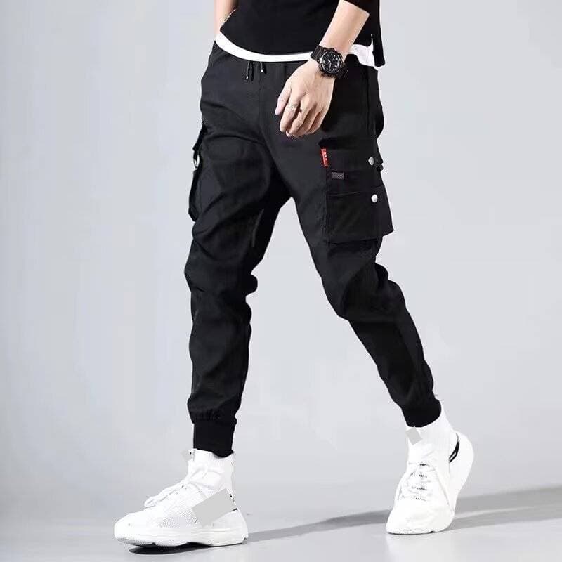 Summer Men's Cargo Pants Streetwear Style, Loose Fit With Adjustable Cuffs (Black/Grey/Army Green, S-5XL)