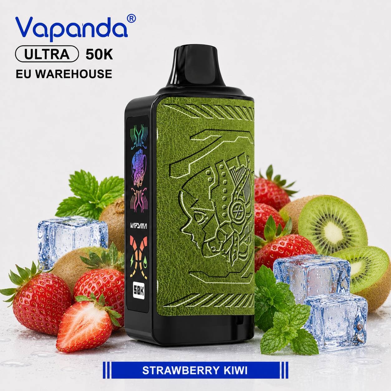 1 pièce Vapanda Ultra 50k Puff Vape Jetable Mesh Coil Rechargeable E-cigarette Vapes Box Entrepôt UE