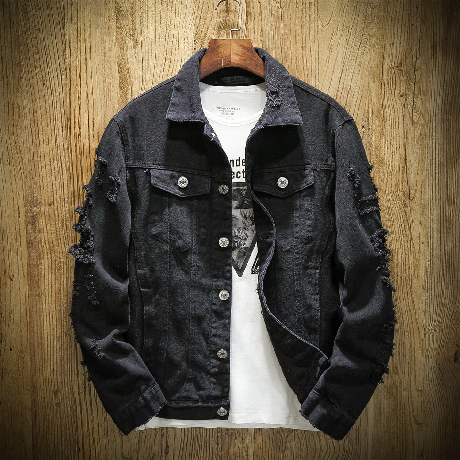Veste en jean délavée pour homme, coupe ample, vêtement de travail, manteau streetwear décontracté, mode printemps-automne, vêtements d'extéri