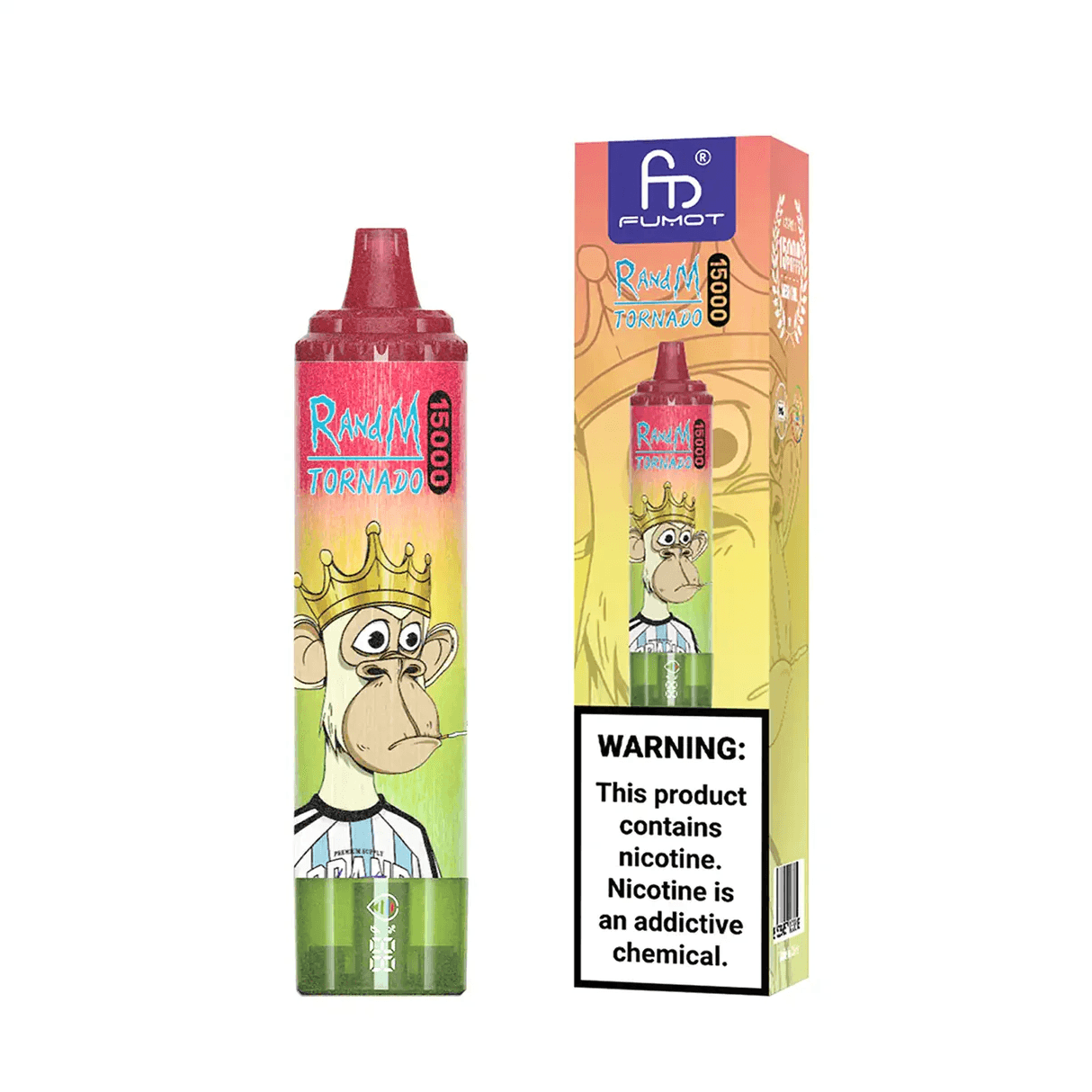 Fumot Tornado 15k Box 15000 Cigarette électronique jetable avec présentoir à vapes Haute puissance Vape compacte Saveurs fruitées Stylo vape 1 PC