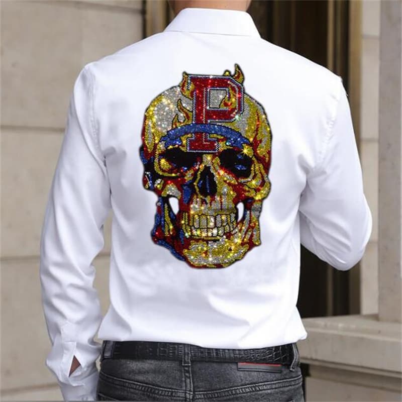 Man's Clothing Slim-fit Casual Drill Shirt Fashion Stand-up Collar Men's Shirt Trend