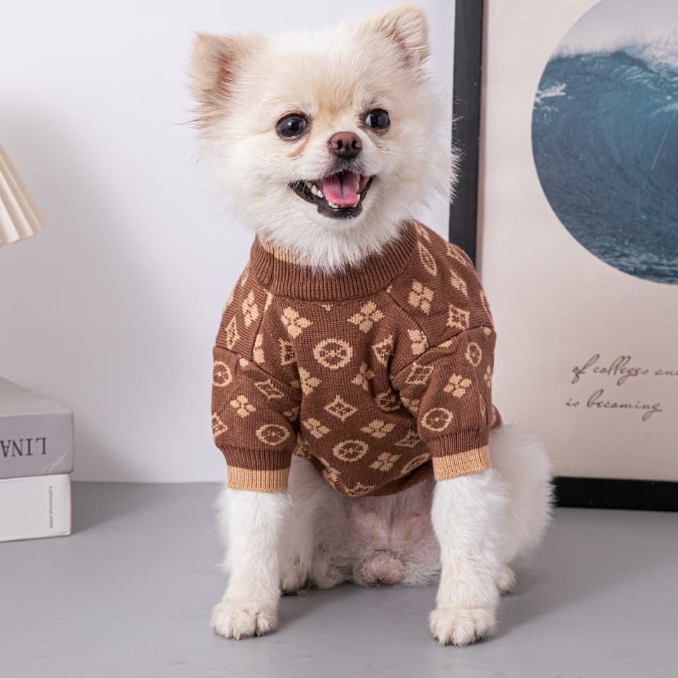Fashionable Dog Sweater For 1-10kg Double Layer Thickening Autumn And Winter Warm High Elastic French Bulldog Pet Clothes