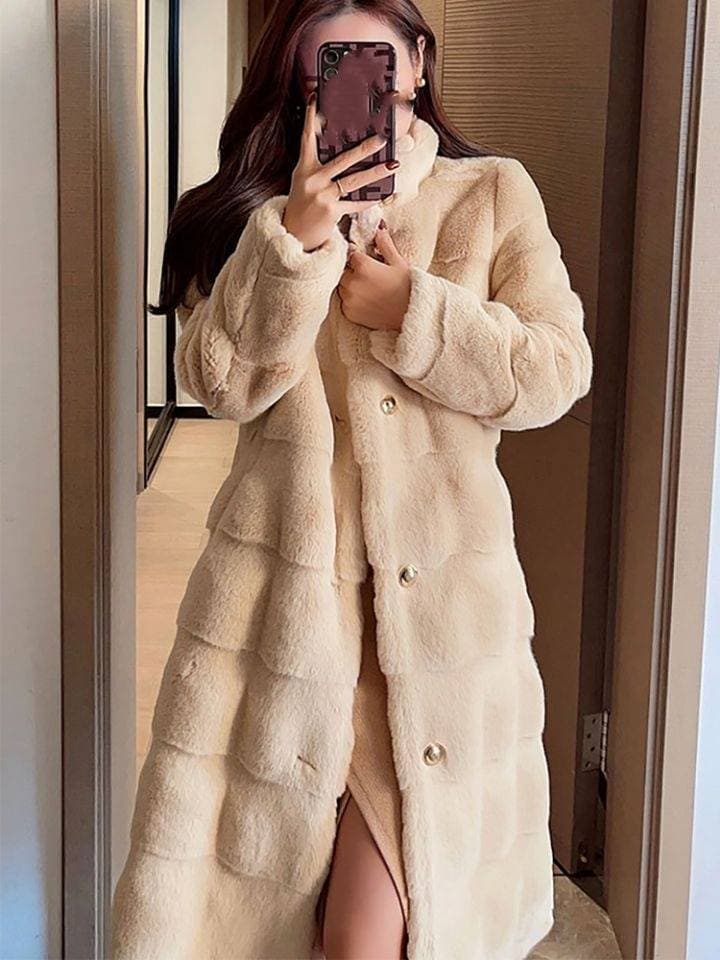 Women's Clothing mink fur coat young style medium and long plush top thickened