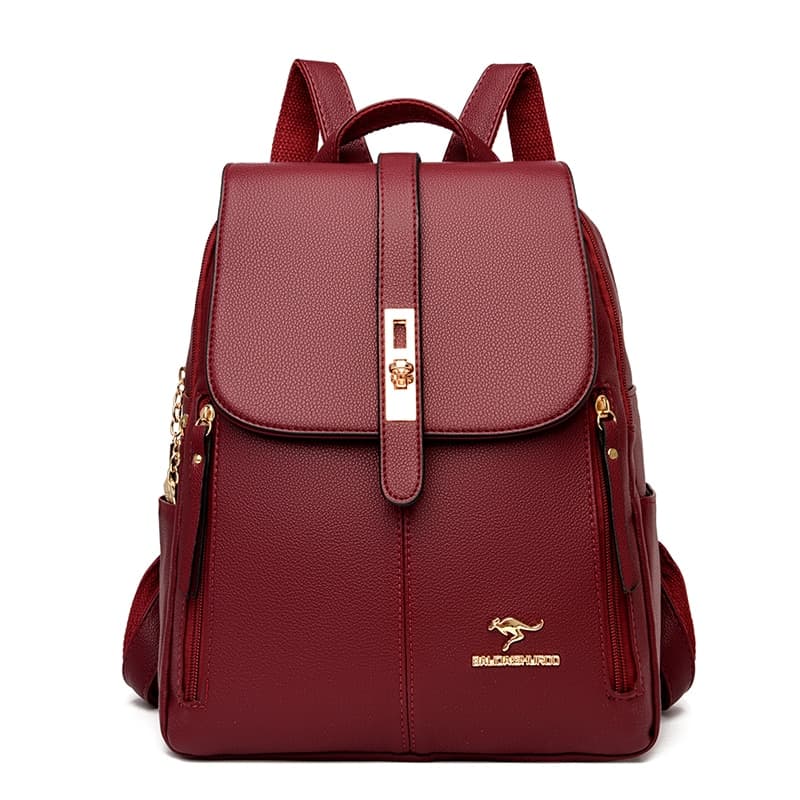 Sacs à dos en cuir pour femmes, sac à dos décontracté, sac à dos noir vintage, sacs d'école pour filles, sac à dos Mochila