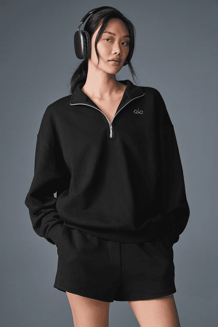 Pull-over à fermeture éclair 1/4 Accolade pour femme