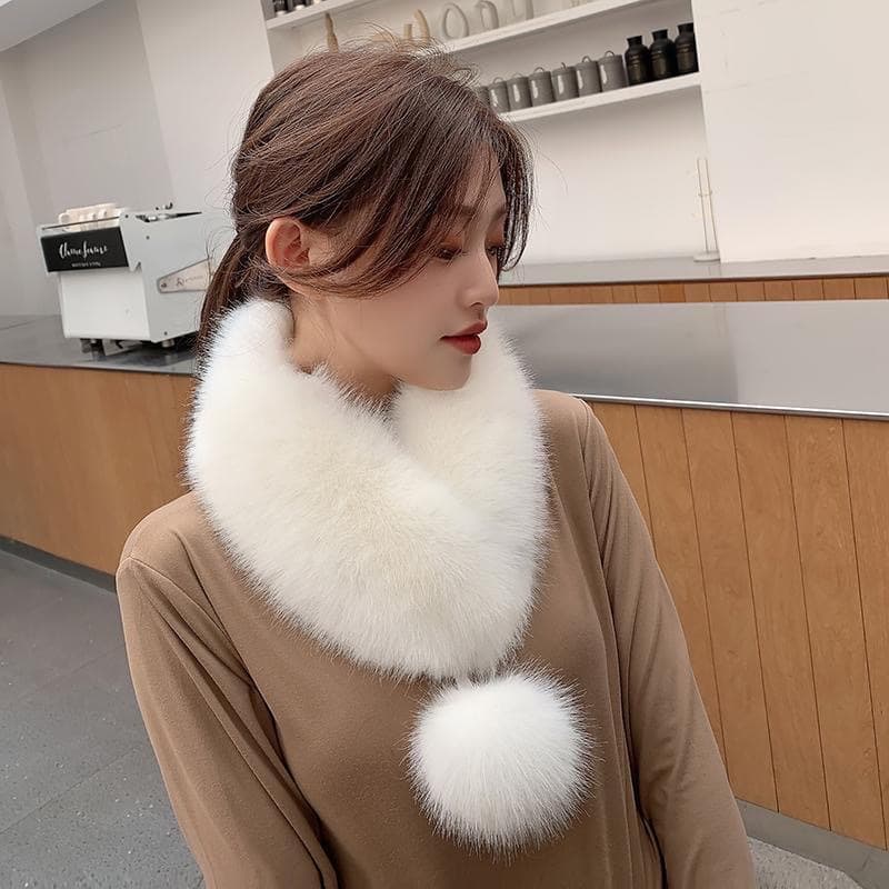 Winter women's warm collar Warm fur collar and thick sgarf