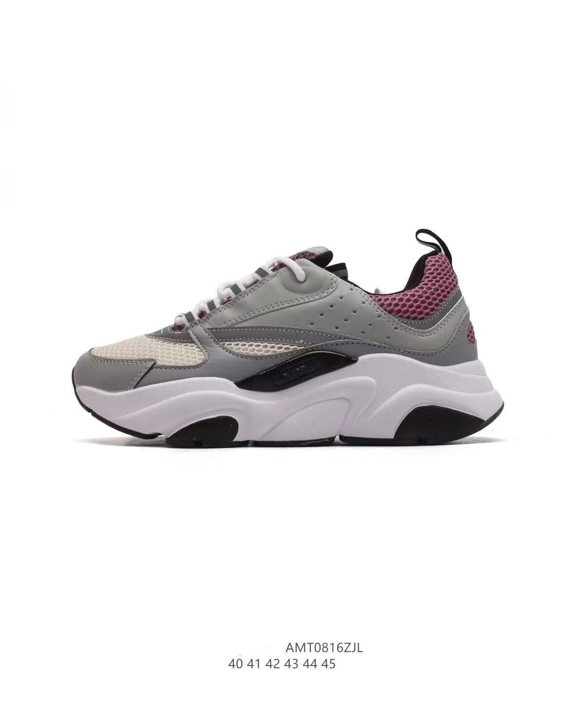 Chaussures basses de sport et de loisirs B22 en cuir et maille avec bride à logo pour homme