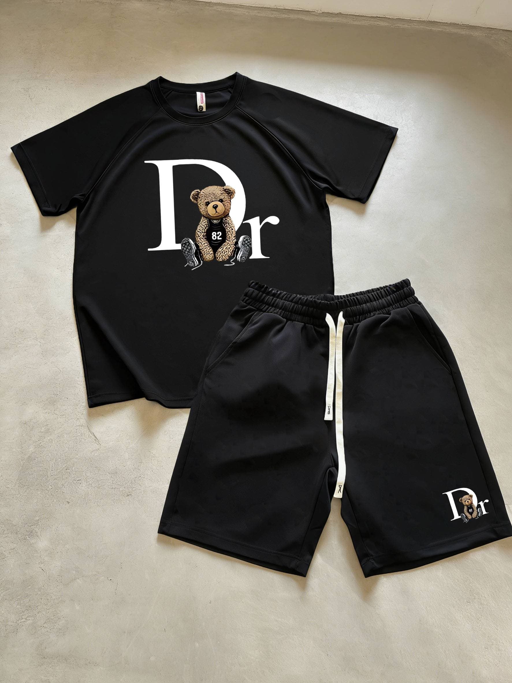 Men's 2026 Spring Fashion Bear Print Sports Tracksuit