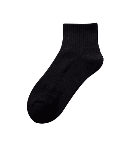 Chaussettes en coton respirant pour hommes et femmes - Chaussettes de sport confortables (cheville/mi-mollet/dessus du mollet) en noir et blanc class