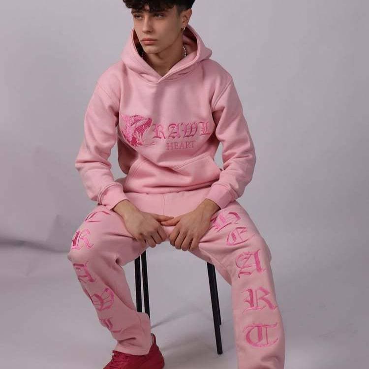Men's Clothing Two Piece Double Waist Gray Sweatpants Men's Trendy Brand Loose Hip Hop Wide Leg Sports Casual Pants