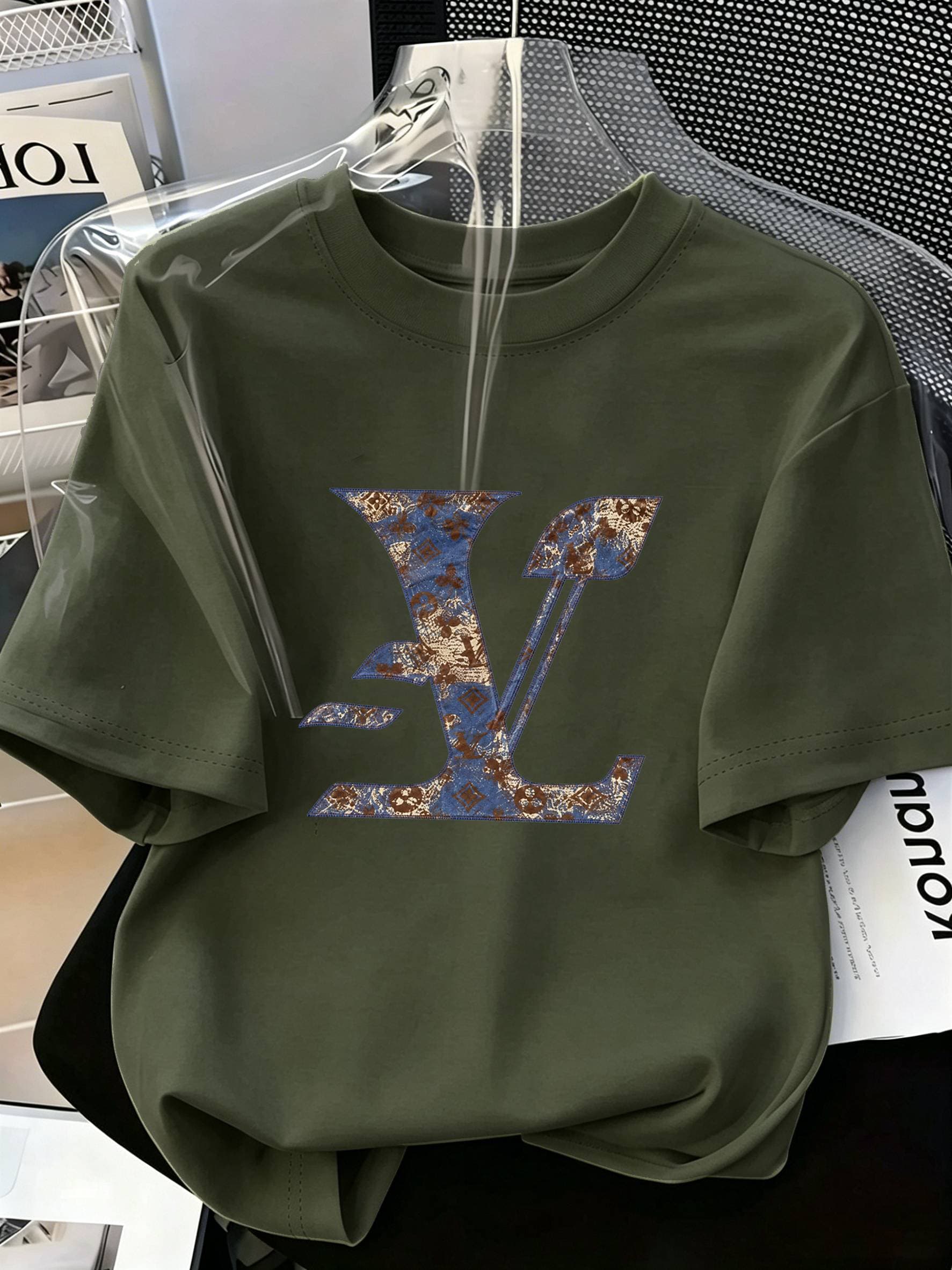 T-shirt tendance été 2026, coupe ample, manches courtes, imprimé