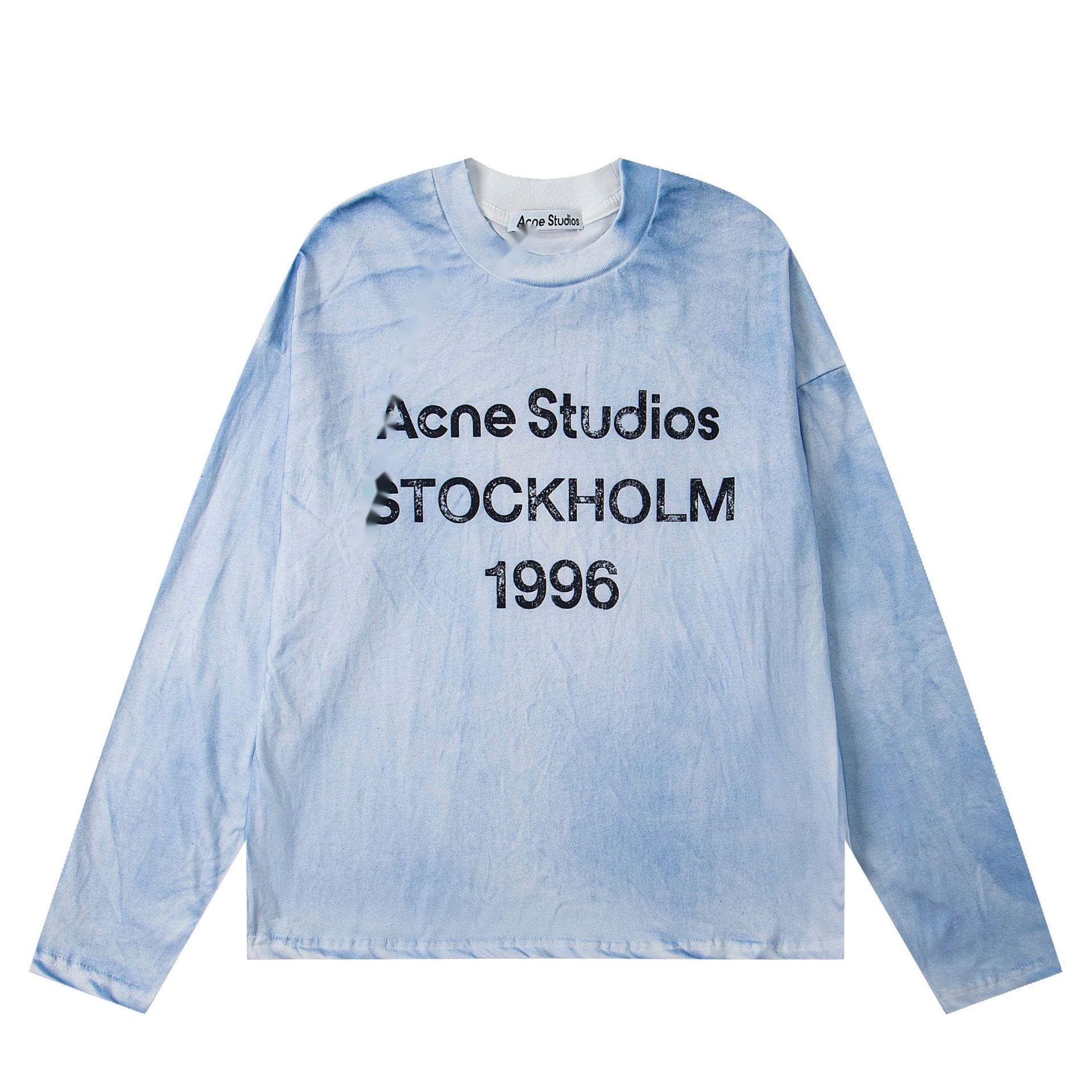 Acne Studios 1996 Classic Destruction Commémorative Style Paresseux Décontracté Manches Longues Protection Solaire Base Légère
