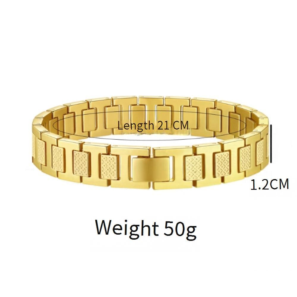 Bracelets à breloques haut de gamme en acier inoxydable à motif crocodile, bracelet en acier titane noir
