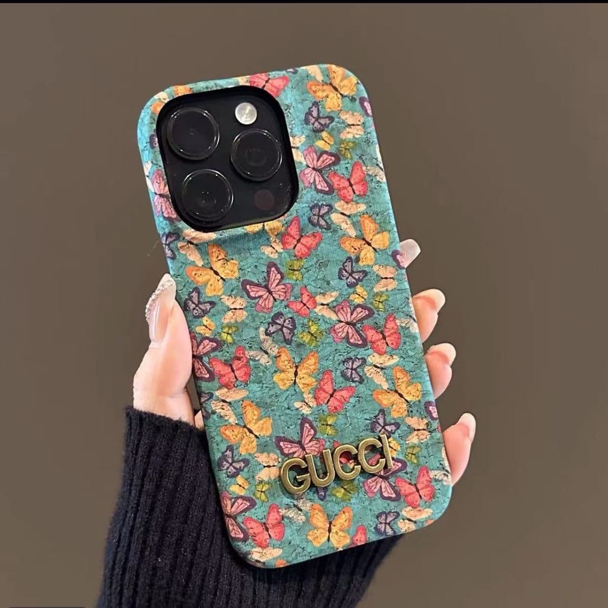 Coque de téléphone rétro à motif floral et papillon pour iPhone 14, 15 Pro, 16, 17, etc.