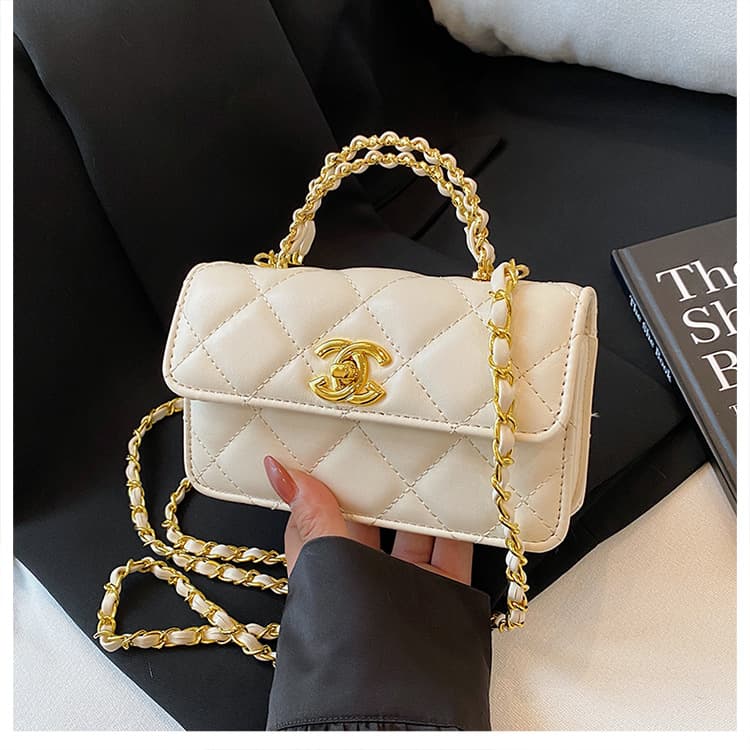 Sac matelassé léger de luxe style Chanel pour femme, collection 2026 : sac à chaîne, sac bandoulière, sac porté épaule, sac porté croisé et