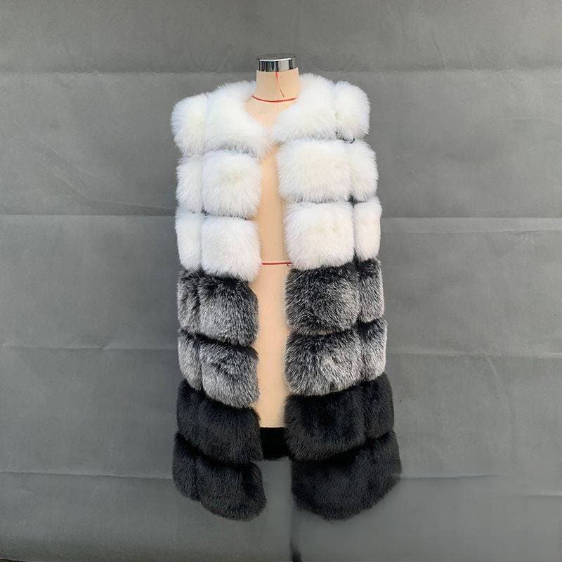 Women's Clothing autumn and winter fur vest new fashion women's long fox fur coat
