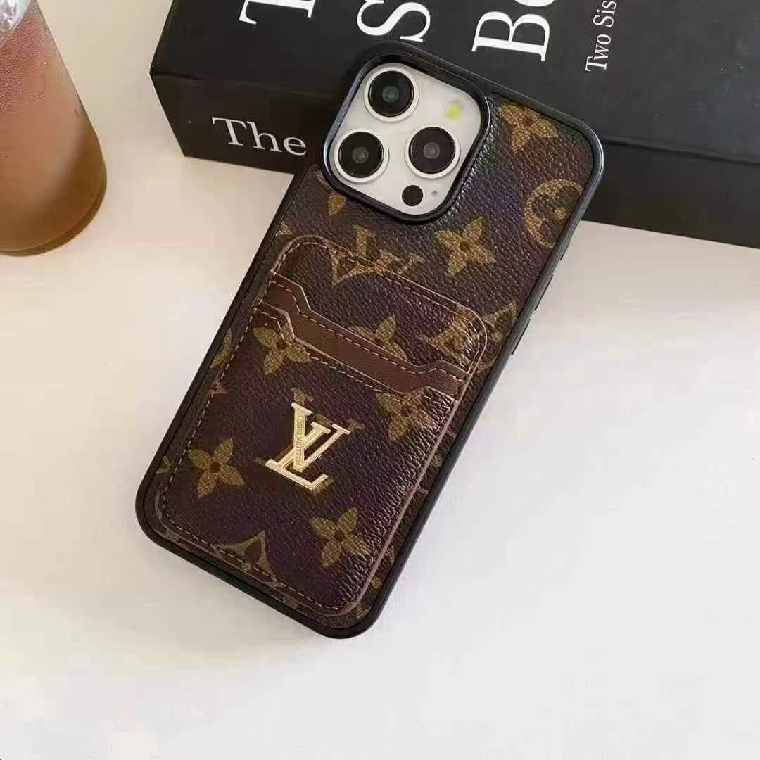 Étui de luxe pour iPhone 17, coque de protection intégrale en cuir souple avec logo, compatible avec les modèles 15 Pro / 16 Pro Max / 13 pouces