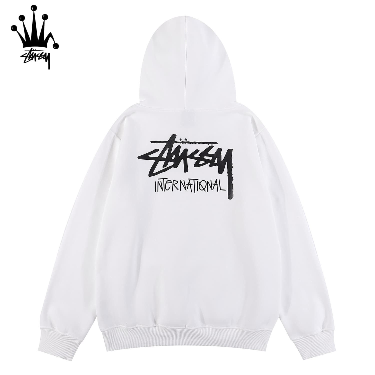 STUSSY Classic Letter Logo Pattern Printed Hoodie Unisex