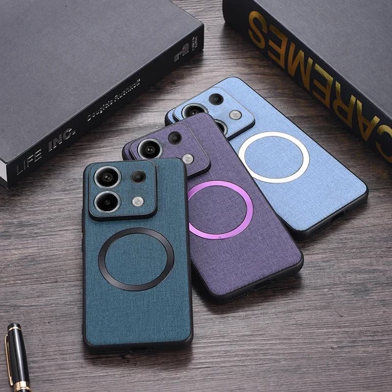 Luxury Magsafe Leather Case for Xiaomi 14 Pro Ultra Redmi Note 13 Pro Plus 5G K70E Poco X6Pro Magnetic Charging Protection Cover