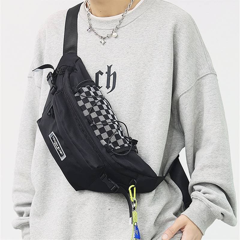 Chest Ins, Small Crossbody Men's Backpack, Trendy Brand, Single Shoulder Bag, Women's Sports Satchel, Casual Waist Bag