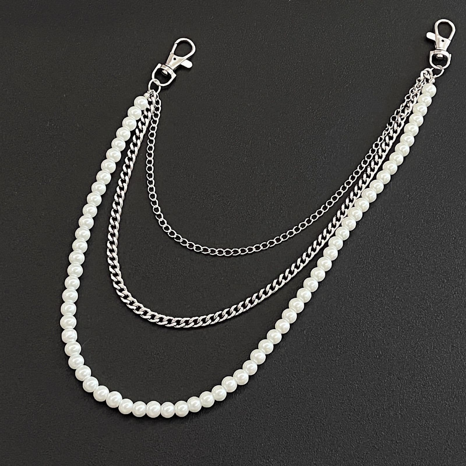 Women's Jewelry Single Layer Pearl Waist Chain Versatile Metal Chain Pants Chain Accessories