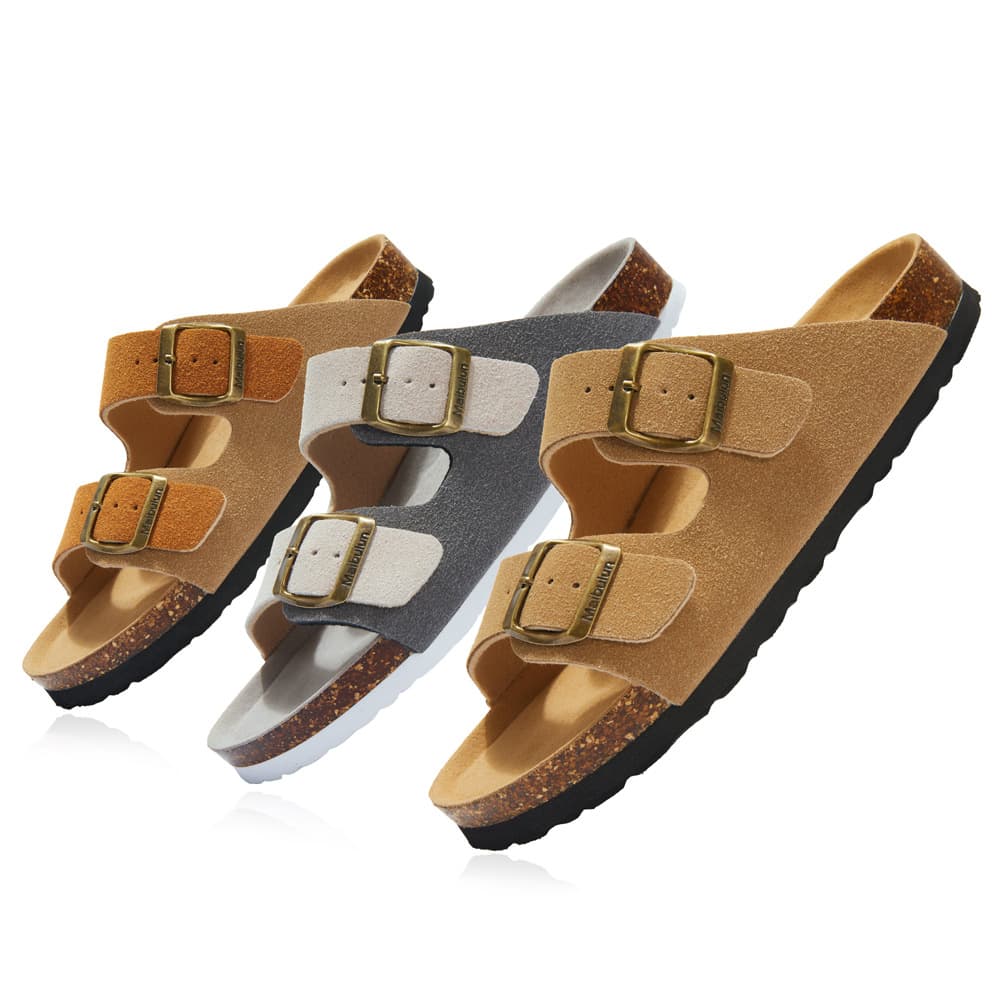 SHLIANG Flat Slippers For Men Indoor Bottom Non Slip Cork Slippers Men's Beach Outdoor Home Flip Flops Sandals Y0569