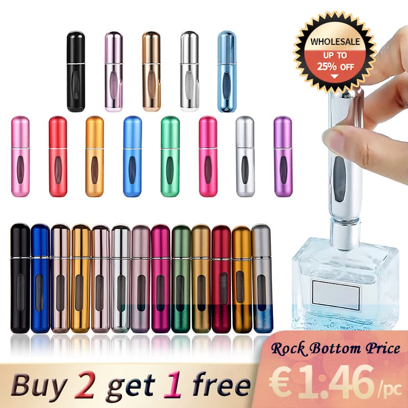 5ml mini portable bottom pump refillable perfume refillable spray bottle empty cosmetic container atomizer bottle travel