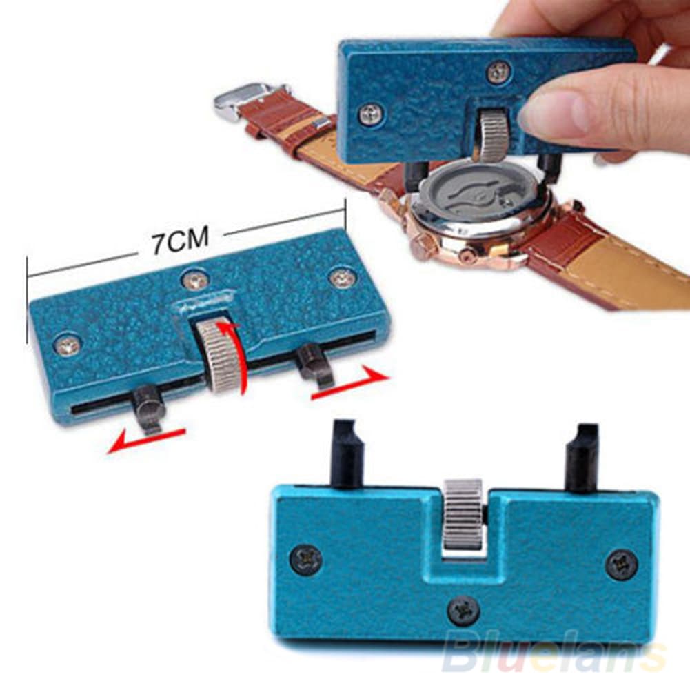 Qianbihe Adjustable Watch Back Case Cover Opener Remover Screw Wrench Repair Kit Tool