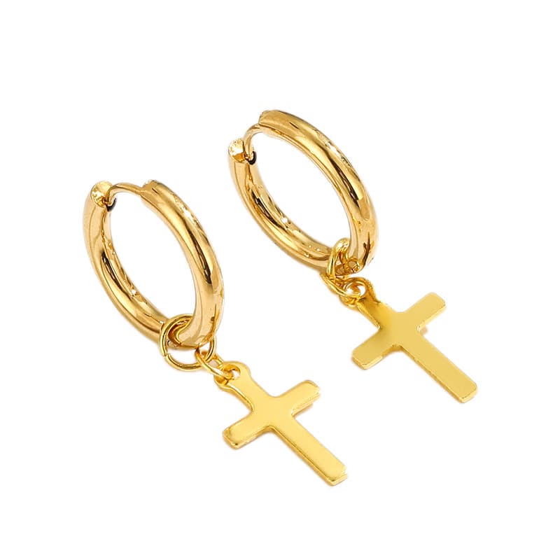Women's Jewelry Titanium Steel Earrings Trendy Simple Unisex Earrings Stainless Steel Gold Earrings
