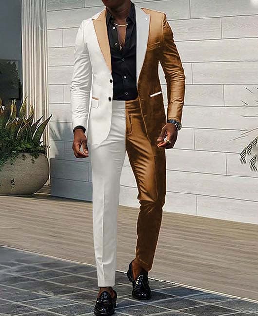 Men's Clothing Men's Formal Wear High End Color Matching 2024 Autumn Slim And Comfortable Suit Two Piece Suit WL008+MR7