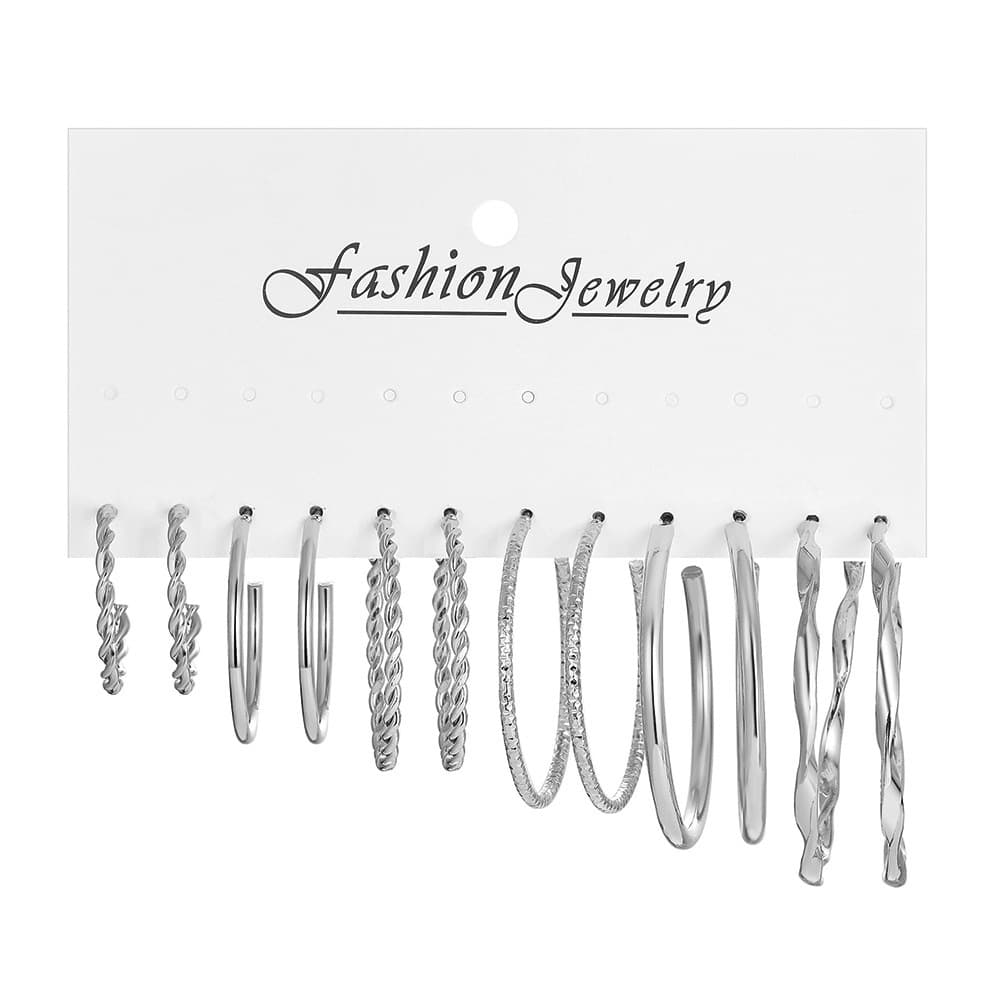 Lot de 11 boucles d'oreilles en perles torsadées en forme de cœur pour femmes, très tendance