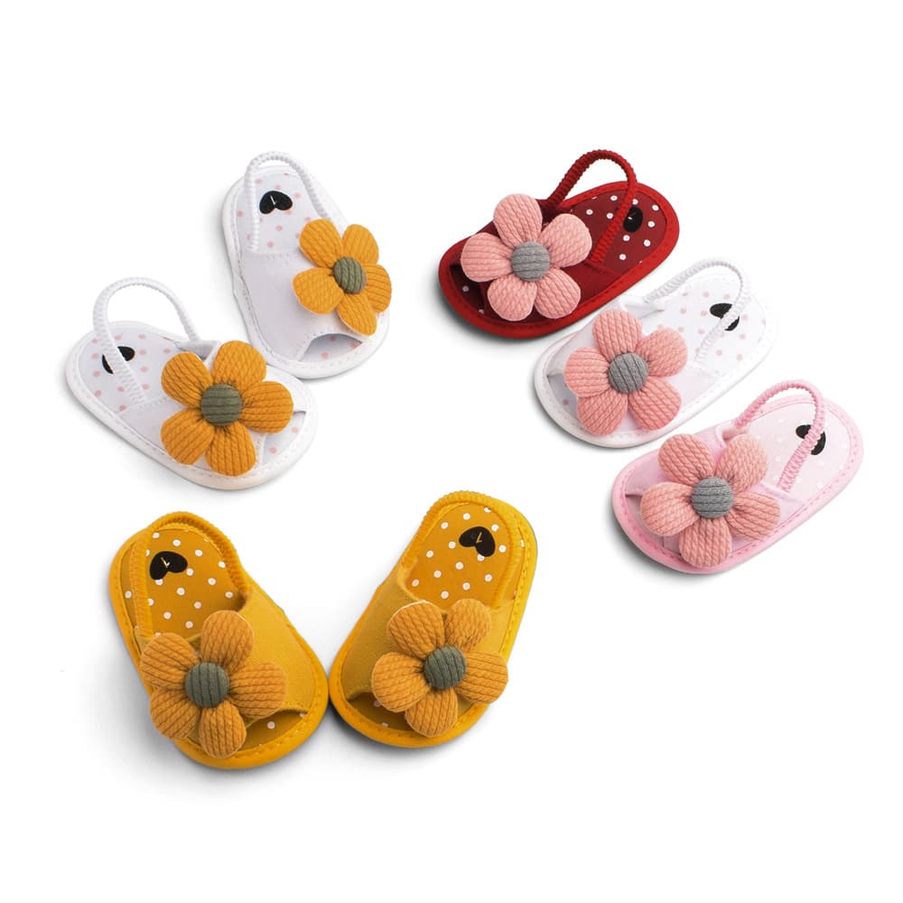 Summer Sunflower Sandals 0-1 Year Old Soft Sole Walking Baby Shoes L019