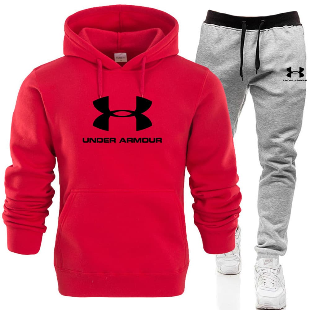 Pull à capuche pour hommes + pantalon costume automne et hiver en peluche impression chaude costume décontracté sweat costume