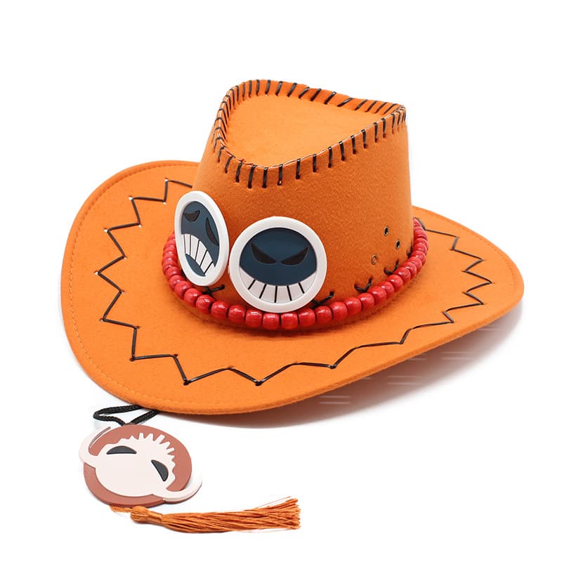 Pirate King Fire Fist Ace Same Western Cowboy Stage Performance Props Leisure Sunshade Beach Hat Male